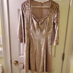 Women's medium buff velvet dress